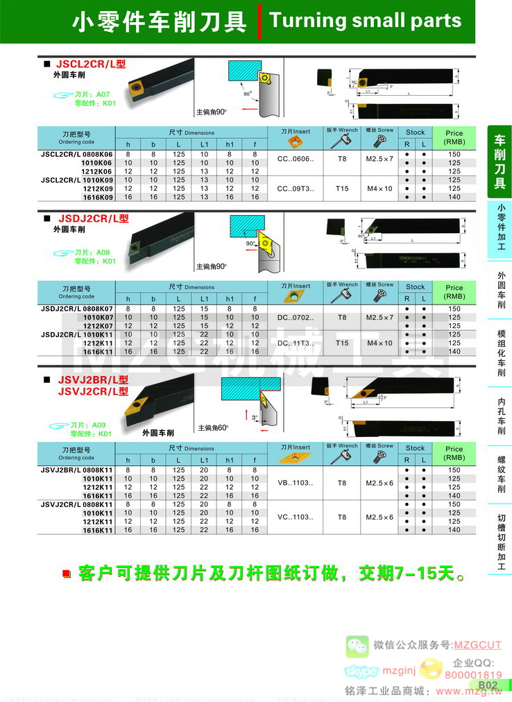 小零件加工用车刀