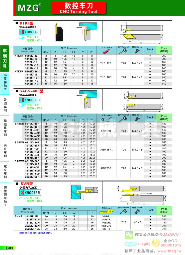 小零件加工用车刀